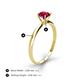 4 - Solus Round Ruby Solitaire Engagement Ring  