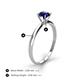 4 - Solus Round Blue Sapphire Solitaire Engagement Ring  