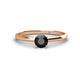 1 - Solus Round Black Diamond Solitaire Engagement Ring  