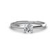 1 - Solus Round Forever One Moissanite Solitaire Engagement Ring  