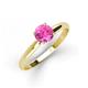 3 - Solus Round Pink Sapphire Solitaire Engagement Ring  