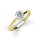 3 - Solus Round White Sapphire Solitaire Engagement Ring  