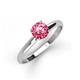 3 - Solus Round Pink Tourmaline Solitaire Engagement Ring  