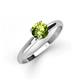 3 - Solus Round Peridot Solitaire Engagement Ring  