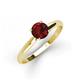 3 - Solus Round Red Garnet Solitaire Engagement Ring  