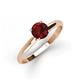 3 - Solus Round Red Garnet Solitaire Engagement Ring  