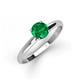 3 - Solus Round Emerald Solitaire Engagement Ring  