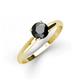 3 - Solus Round Black Diamond Solitaire Engagement Ring  