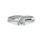1 - Solus Round Forever One Moissanite Solitaire Engagement Ring  
