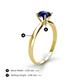 4 - Solus Round Blue Sapphire Solitaire Engagement Ring  
