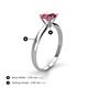 4 - Solus Round Pink Tourmaline Solitaire Engagement Ring  