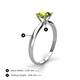 4 - Solus Round Peridot Solitaire Engagement Ring  