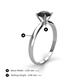 4 - Solus Round Black Diamond Solitaire Engagement Ring  