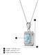 4 - Everlee 6x4 mm Emerald Cut Aquamarine and Round Diamond Halo Pendant Necklace 