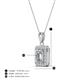 4 - Everlee 6x4 mm Emerald Cut Lab Grown Diamond and Round Diamond Halo Pendant Necklace 