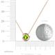 3 - Arela 4.80 mm Round Peridot Donut Bezel Solitaire Pendant Necklace 
