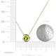 3 - Arela 4.40 mm Round Peridot Donut Bezel Solitaire Pendant Necklace 