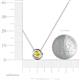 3 - Arela 4.40 mm Round Yellow Sapphire Donut Bezel Solitaire Pendant Necklace 