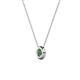 2 - Arela 4.40 mm Round Lab Created Alexandrite Donut Bezel Solitaire Pendant Necklace 
