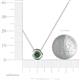 3 - Arela 4.40 mm Round Lab Created Alexandrite Donut Bezel Solitaire Pendant Necklace 