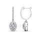 1 - Ilona Oval Cut Forever One Moissanite and Diamond Halo Dangling Earrings 