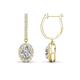 1 - Ilona Oval Cut Forever One Moissanite and Diamond Halo Dangling Earrings 