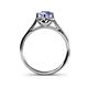 5 - Myrna Round Tanzanite and Diamond Halo Engagement Ring 