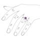 6 - Myrna Round Amethyst and Diamond Halo Engagement Ring 