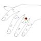 6 - Myrna Round Red Garnet and Diamond Halo Engagement Ring 