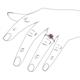 6 - Myrna Round Rhodolite Garnet and Diamond Halo Engagement Ring 
