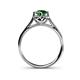 5 - Myrna Round Emerald and Diamond Halo Engagement Ring 