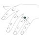 6 - Myrna Round Emerald and Diamond Halo Engagement Ring 