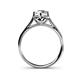 5 - Myrna Round Diamond and Diamond Halo Engagement Ring 