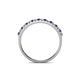 4 - Iskra 1.50 mm Round Blue Sapphire and Lab Grown Diamond 18 Stone Wedding Band 
