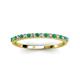3 - Iskra 1.50 mm Round Emerald and Lab Grown Diamond 18 Stone Wedding Band 