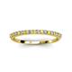 3 - Iskra 1.50 mm Round Yellow Sapphire and Lab Grown Diamond 18 Stone Wedding Band 