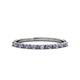1 - Iskra 1.50 mm Round Iolite and Lab Grown Diamond 18 Stone Wedding Band 