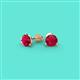 2 - Pema 4mm (0.53 ctw) Ruby Martini Solitaire Stud Earrings 