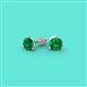 2 - Pema 4mm (0.40 ctw) Emerald Martini Solitaire Stud Earrings 