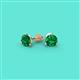 2 - Pema 4mm (0.40 ctw) Emerald Martini Solitaire Stud Earrings 