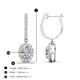 3 - Ilona Oval Cut Forever One Moissanite and Diamond Halo Dangling Earrings 