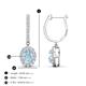 3 - Ilona Oval Cut Aquamarine and Diamond Halo Dangling Earrings 