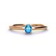 1 - Orla Oval Cut Blue Topaz Solitaire Engagement Ring 