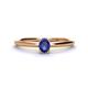 1 - Orla Oval Cut Iolite Solitaire Engagement Ring 