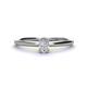 1 - Orla Oval Cut White Sapphire Solitaire Engagement Ring 