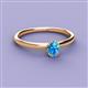 2 - Orla Oval Cut Blue Topaz Solitaire Engagement Ring 
