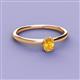 2 - Orla Oval Cut Citrine Solitaire Engagement Ring 