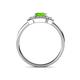 4 - Jessica Rainbow Emerald Cut Peridot with Round and Princess Cut Diamond Engagement Ring 