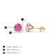 4 - Pema 4mm (0.53 ctw) Pink Sapphire Martini Solitaire Stud Earrings 