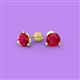 2 - Pema 5mm (1.06 ctw) Ruby Martini Solitaire Stud Earrings 